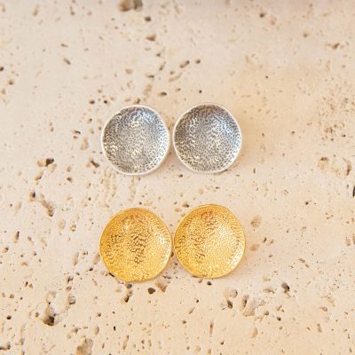 Disc Stud Earrings