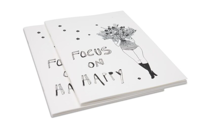 Softcover Notebook Focus On Happy & Flower Girl A5