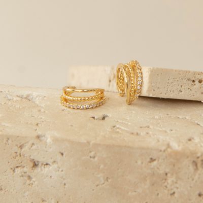 White Strass Ear Cuff