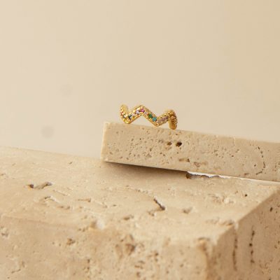 Wavy Strass Ear Cuff