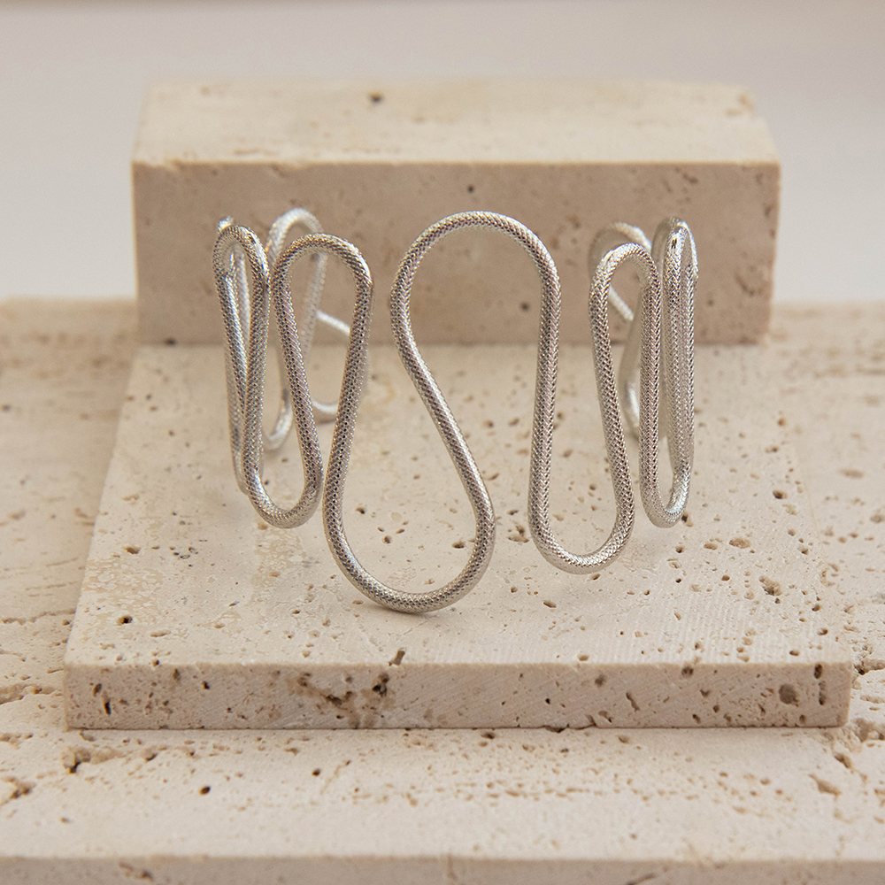 In Line Chunky Cuff Bracelet - Image 5