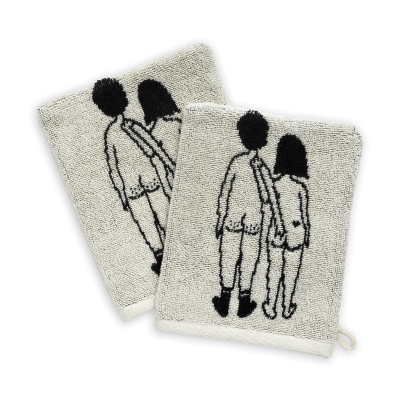 Washcloth Set Naked Couple Back