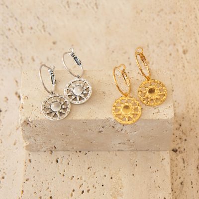 Sun Hoop Earrings