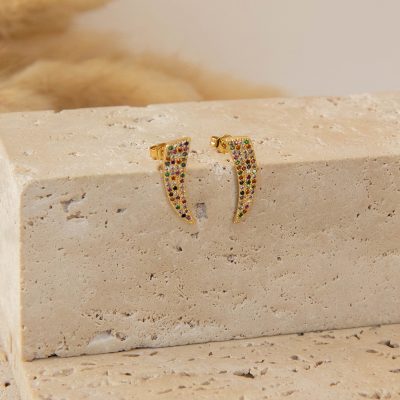 Chic Horns Stud Earrings